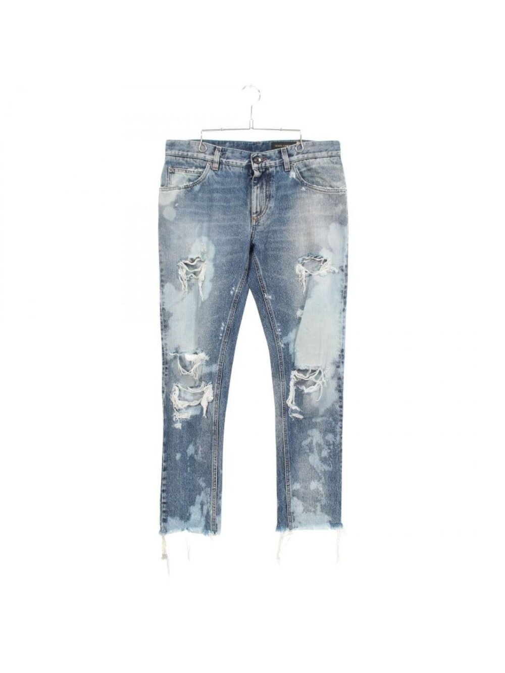Dolce & Gabbana Denim Pants Classic Distressed Cutoff Cotton